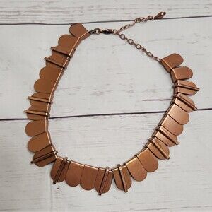 Vintage Renoir 50s Copper Statement Necklace Choker Modernist
